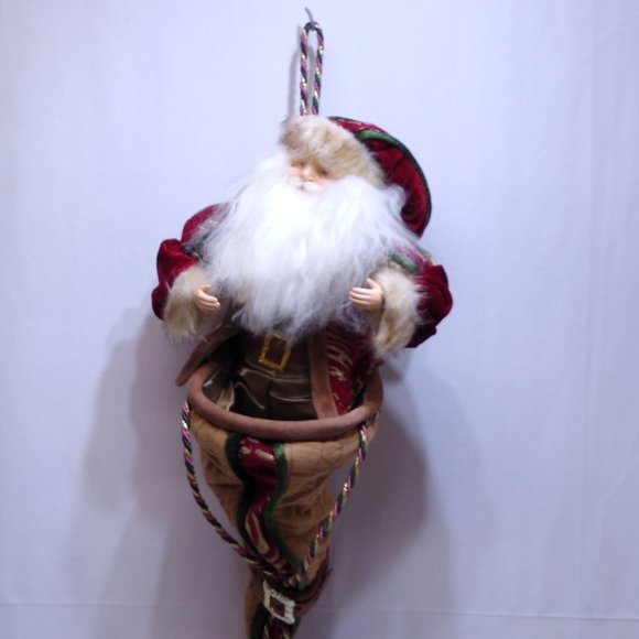 Santa Claus Fireplace Door Hanger Xmas Home Décor Interior - Home Interior 58136 - Picture 7 of 9